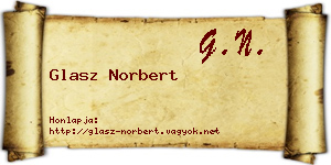 Glasz Norbert névjegykártya